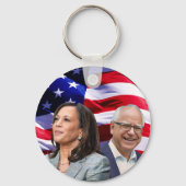 Harris Waltz 2024 - Kamala Harris Tim Waltz Sleutelhanger (Achterkant)