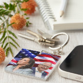 Harris Waltz 2024 - Kamala Harris Tim Waltz Sleutelhanger (Voorkant Rechts)