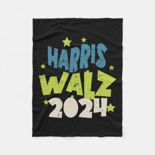 Harris Waltz 2024 met sterren Fleece Deken