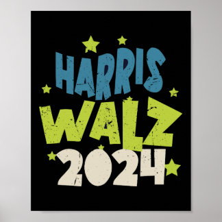 Harris Waltz 2024 Met Sterren  Poster