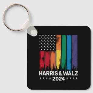 Harris Waltz 2024 Verkiezing Gay Tim Waltz LGBTQ Sleutelhanger