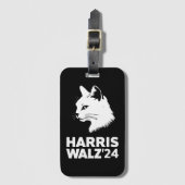 Harris Waltz 2024 Verkiezing Grappig Cat Kamala Ti Bagagelabel (Voorkant (verticaal))