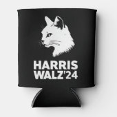 Harris Waltz 2024 Verkiezing Grappig Cat Kamala Ti Blikjeskoeler (Voorkant)