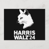 Harris Waltz 2024 Verkiezing Grappig Cat Kamala Ti Briefkaart (Voorkant)