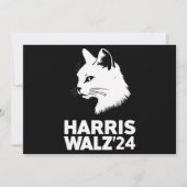 Harris Waltz 2024 Verkiezing Grappig Cat Kamala Ti Kaart (Voorkant)