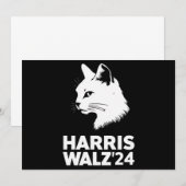 Harris Waltz 2024 Verkiezing Grappig Cat Kamala Ti Kaart (Voorkant / Achterkant)