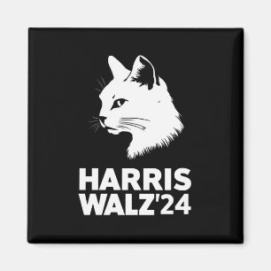 Harris Waltz 2024 Verkiezing Grappig Cat Kamala Ti Magneet