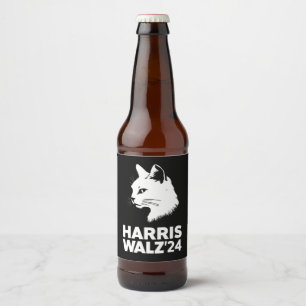 Harris Waltz 2024 Verkiezing Grappige Kat Kamala T Bier Etiket