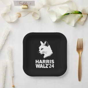 Harris Waltz 2024 Verkiezing Grappige Kat Kamala T Papieren Bordje
