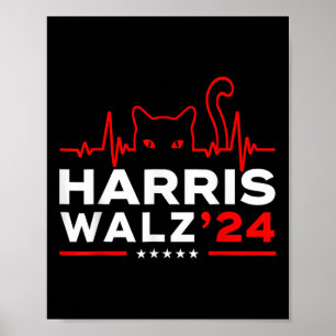 Harris Waltz 2024 Verkiezing Harris Tim Waltz Hear Poster