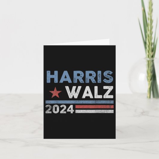 Harris Waltz 2024 Verkiezing Kamala Harris Tim Wal Kaart (Voorkant)