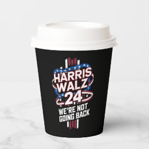 Harris Waltz 2024 Verkiezing Kamala Harris Tim Wal Papieren Bekers