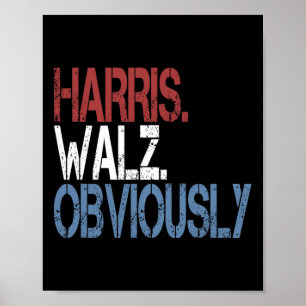 Harris Waltz 2024 Verkiezing Kamala Harris Tim Wal Poster