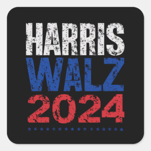 Harris Waltz 2024 Verkiezing Kamala Harris Tim Wal Vierkante Sticker