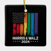 Harris Waltz 2024 Verkiezingen Gay Tim Waltz LGBTQ Keramisch Ornament (Voorkant)