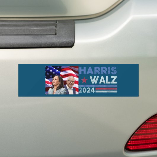 Harris Waltz 2024 Verkiezingen Kamala Harris Navy  Bumpersticker (Op auto)
