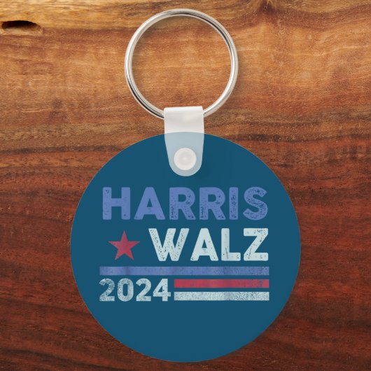 Harris Waltz 2024 Verkiezingen Kamala Harris Navy  Sleutelhanger (Voorkant)