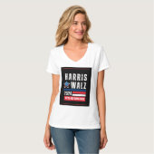 Harris Waltz 2024 Verkiezingen Kamala Harris T-shirt (Voorkant volledig)