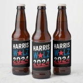 Harris Waltz 2024 Verkiezingen Kamala Harris Tim W Bier Etiket (Flessen)