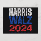Harris Waltz 2024 Verkiezingen Kamala Harris Tim W Briefkaart (Voorkant)