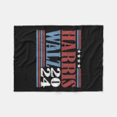 Harris Waltz 2024 Verkiezingen Kamala Harris Tim W Fleece Deken (Voorkant (Horizontaal))