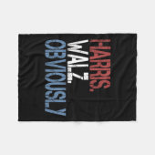 Harris Waltz 2024 Verkiezingen Kamala Harris Tim W Fleece Deken (Voorkant (Horizontaal))