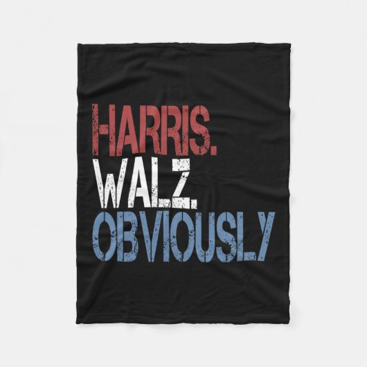 Harris Waltz 2024 Verkiezingen Kamala Harris Tim W Fleece Deken (Voorkant)