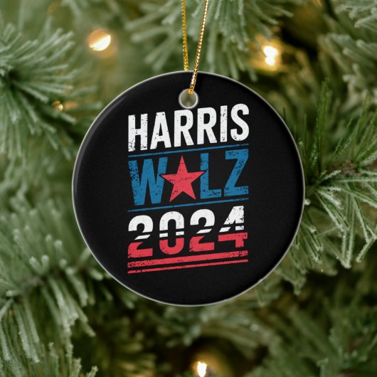 Harris Waltz 2024 Verkiezingen Kamala Harris Tim W Keramisch Ornament (Boom)