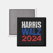 Harris Waltz 2024 Verkiezingen Kamala Harris Tim W Magneet (Voorkant / Achterkant)