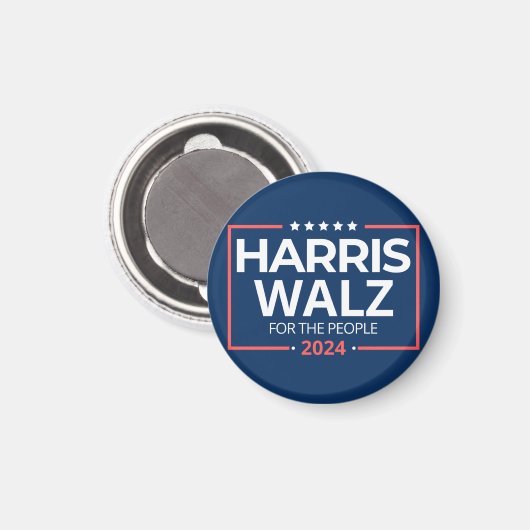 Harris Waltz 2024 Verkiezingen Kamala Harris Tim W Magneet (Voorkant / Achterkant)