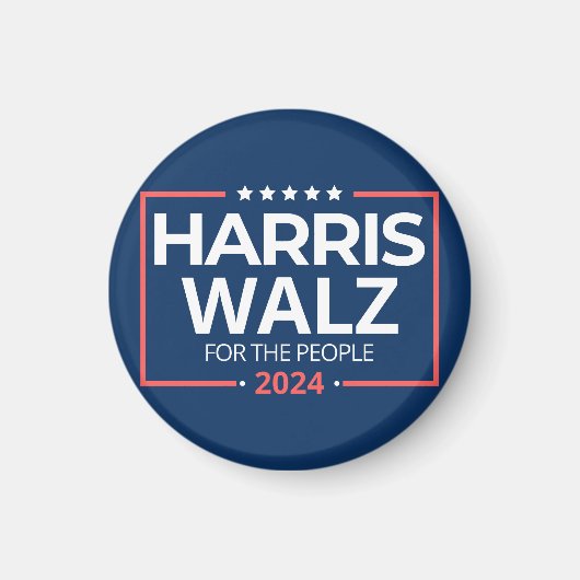 Harris Waltz 2024 Verkiezingen Kamala Harris Tim W Magneet (Voorkant)