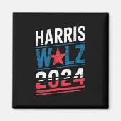 Harris Waltz 2024 Verkiezingen Kamala Harris Tim W Magneet (Voorkant)