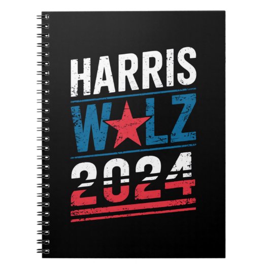 Harris Waltz 2024 Verkiezingen Kamala Harris Tim W Notitieboek (Voorkant)