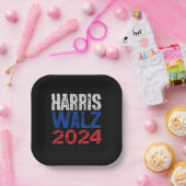 Harris Waltz 2024 Verkiezingen Kamala Harris Tim W Papieren Bordje (Feest)