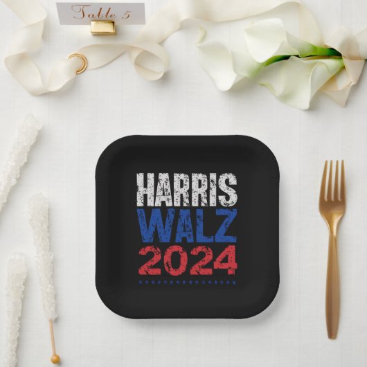 Harris Waltz 2024 Verkiezingen Kamala Harris Tim W Papieren Bordje (Huwelijk)