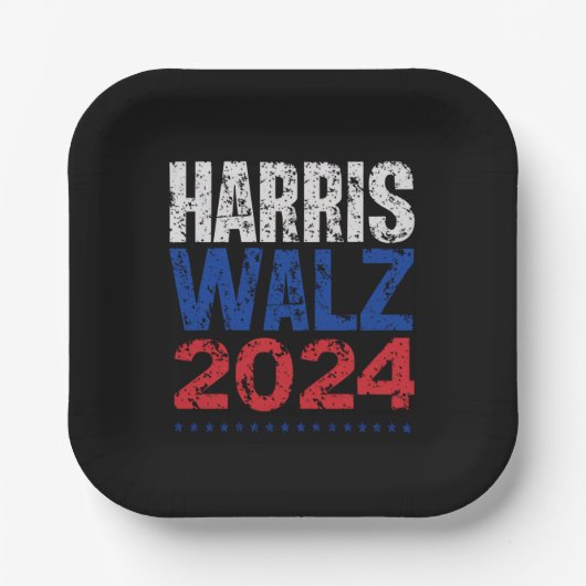 Harris Waltz 2024 Verkiezingen Kamala Harris Tim W Papieren Bordje (Voorkant)