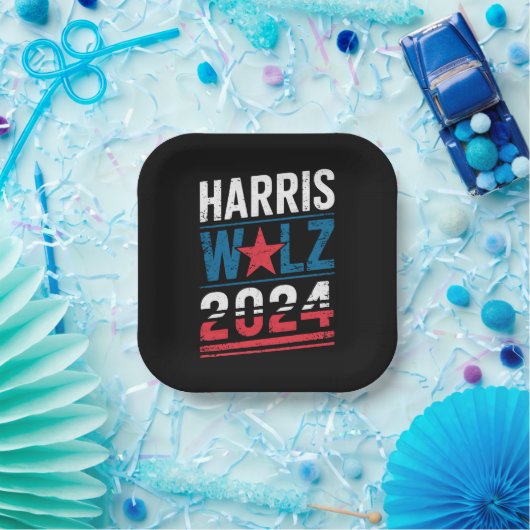 Harris Waltz 2024 Verkiezingen Kamala Harris Tim W Papieren Bordje (Feest)