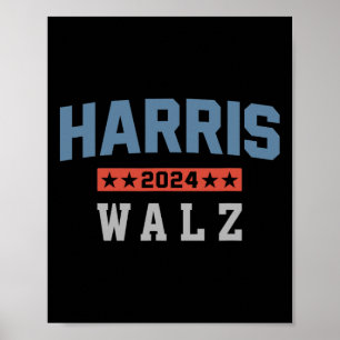 Harris Waltz 2024 Verkiezingen Kamala Harris Tim W Poster