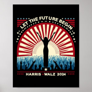 Harris Waltz 2024 Verkiezingen Kamala Harris Tim W Poster
