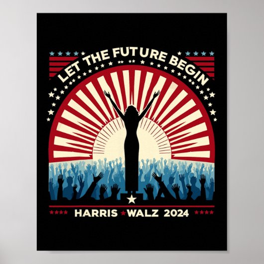 Harris Waltz 2024 Verkiezingen Kamala Harris Tim W Poster (Voorkant)