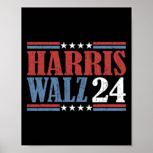 Harris Waltz 2024 Verkiezingen Kamala Harris Tim W Poster