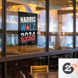 Harris Waltz 2024 Verkiezingen Kamala Harris Tim W Raamsticker