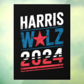 Harris Waltz 2024 Verkiezingen Kamala Harris Tim W Raamsticker (Vel 3)