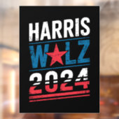 Harris Waltz 2024 Verkiezingen Kamala Harris Tim W Raamsticker (Vel 2)