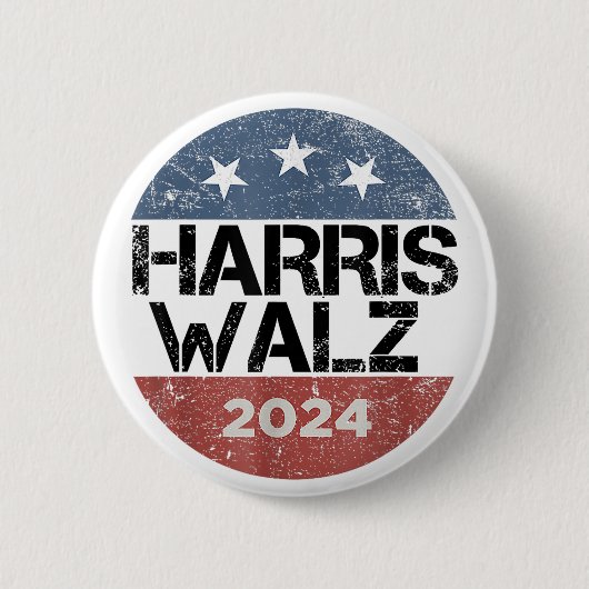 Harris Waltz 2024 Verkiezingen Kamala Harris Tim W Ronde Button 5,7 Cm (Voorkant)