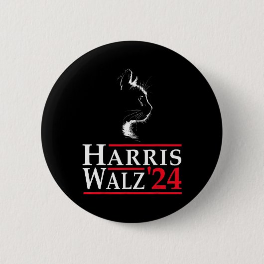 Harris Waltz 2024 Verkiezingen Kamala Harris Tim W Ronde Button 5,7 Cm (Voorkant)