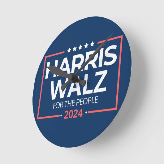 Harris Waltz 2024 Verkiezingen Kamala Harris Tim W Ronde Klok (Hoek)