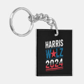 Harris Waltz 2024 Verkiezingen Kamala Harris Tim W Sleutelhanger (Voorkant Links)