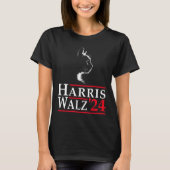Harris Waltz 2024 Verkiezingen Kamala Harris Tim W T-shirt (Voorkant)