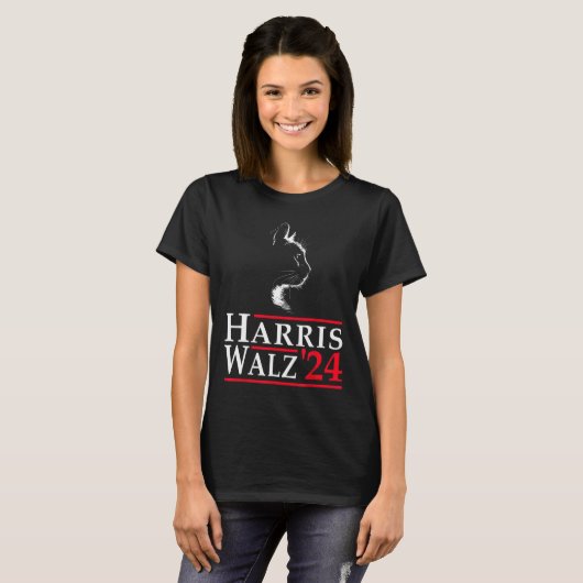 Harris Waltz 2024 Verkiezingen Kamala Harris Tim W T-shirt (Voorkant volledig)